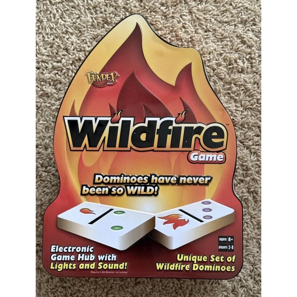 Fundex Wildfire Dominoes Game 100% Complete 2005 Tested Lights and Sounds